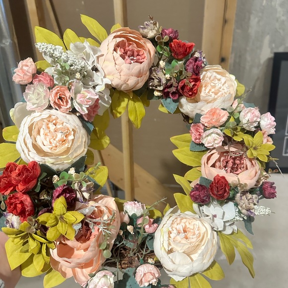 Amazon Other - 16” Door Wreath with Silk Flowers